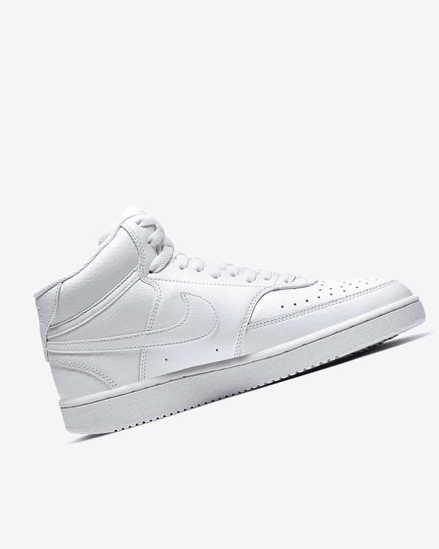 White / White / White Nike Court Vision Mid Women's Sneakers | CA_2573