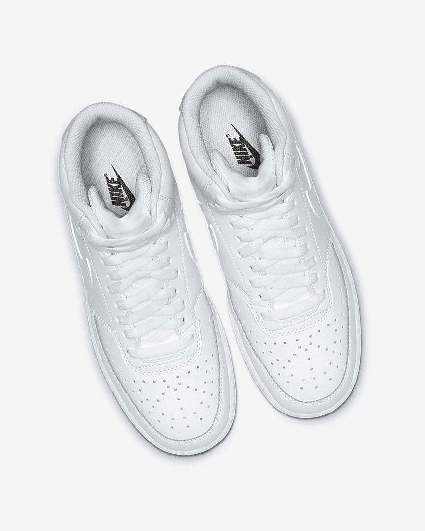 White / White / White Nike Court Vision Mid Women's Sneakers | CA_2573