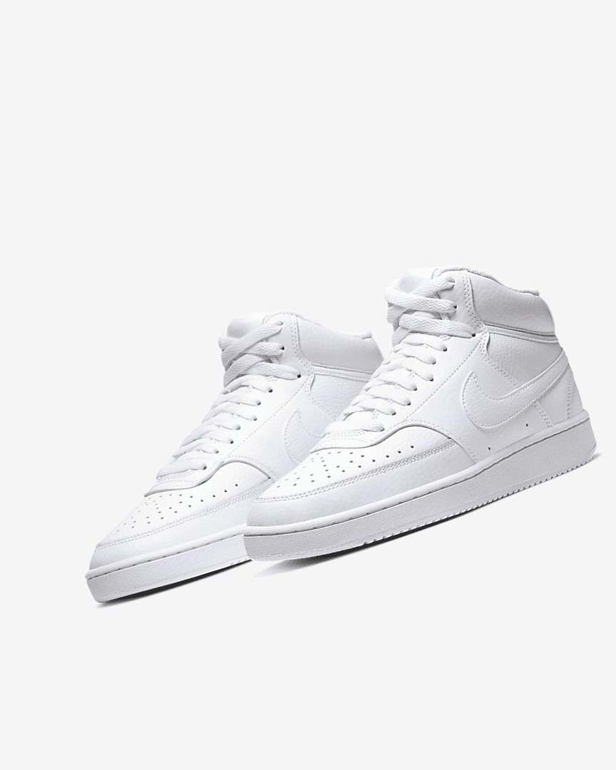 White / White / White Nike Court Vision Mid Women's Sneakers | CA_2573