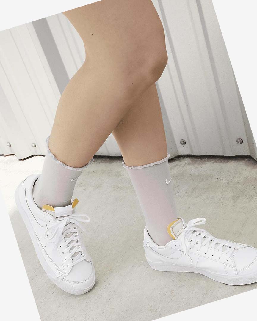 White / White / White / White Nike Blazer Low '77 Women's Sneakers | CA_2832