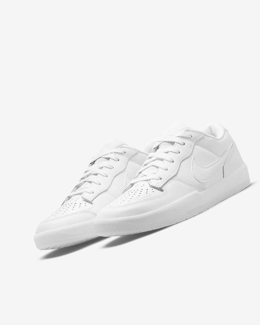 White / White / White / White Nike SB Force 58 Premium Women's Skate Shoes | CA_2787