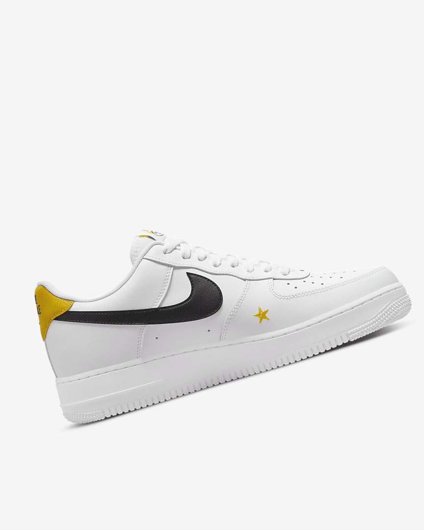 White / Yellow / Black Nike Air Force 1 '07 LV8 Men's Sneakers | CA_4972