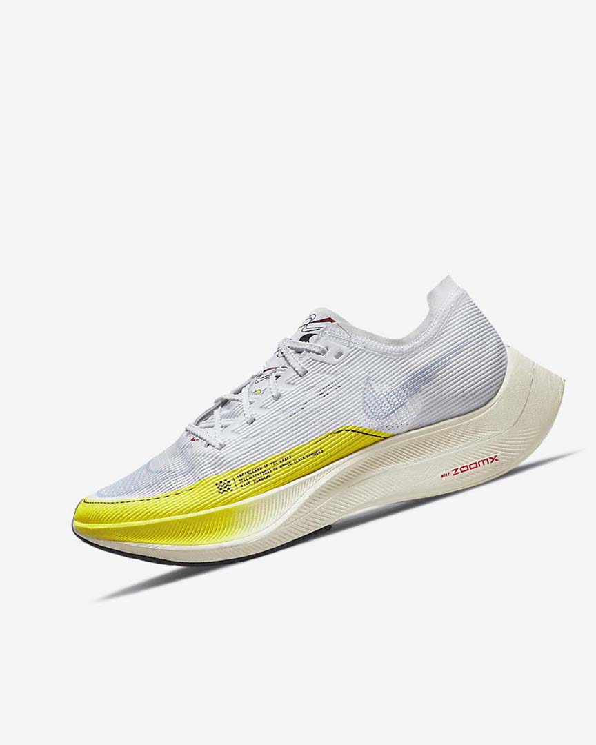 White / Yellow / Blue Nike ZoomX Vaporfly Next% 2 Women\'s Running Shoes | CA_2383