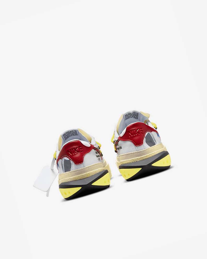 White / Yellow / Khaki / Red Nike Blazer Low '77 x Off-White™ Men's Sneakers | CA_2553
