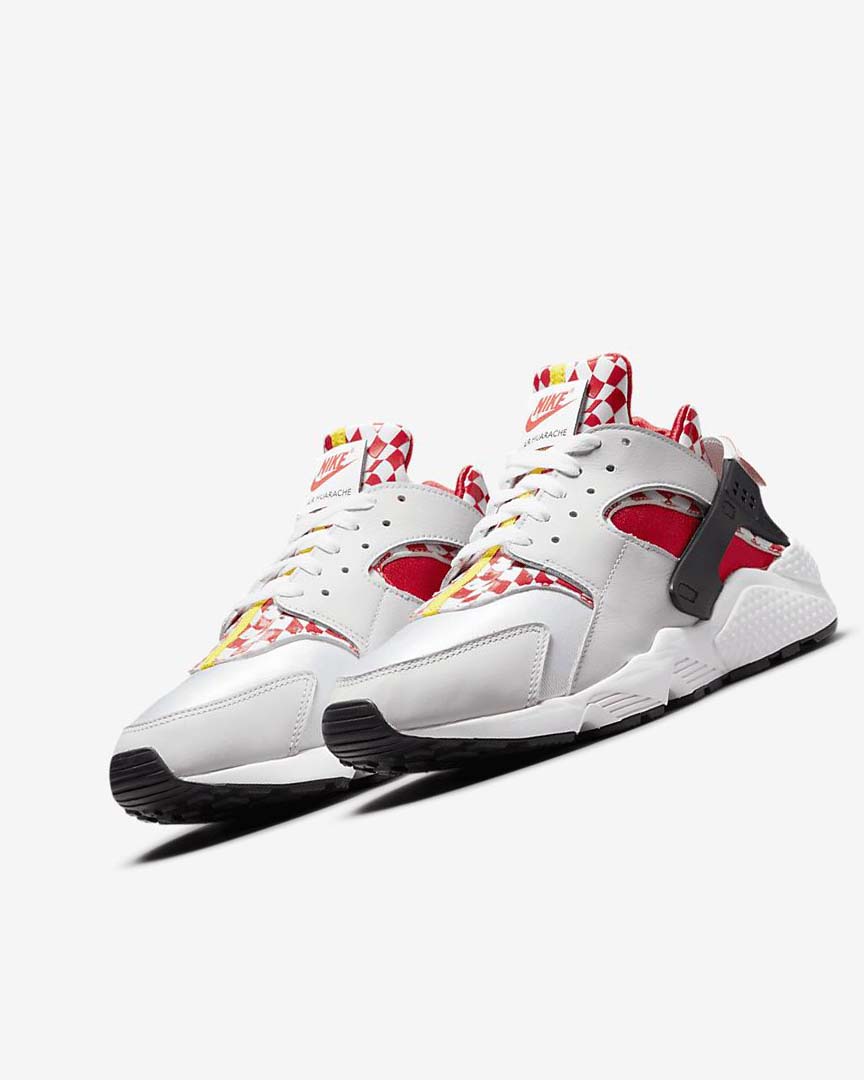 White / Yellow / Red Nike Air Huarache Premium Liverpool F.C. Men's Sneakers | CA_1134