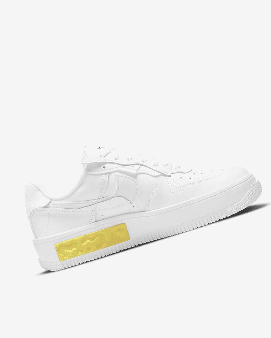 White / Yellow / White Nike Air Force 1 Fontanka Women's Sneakers | CA_3269