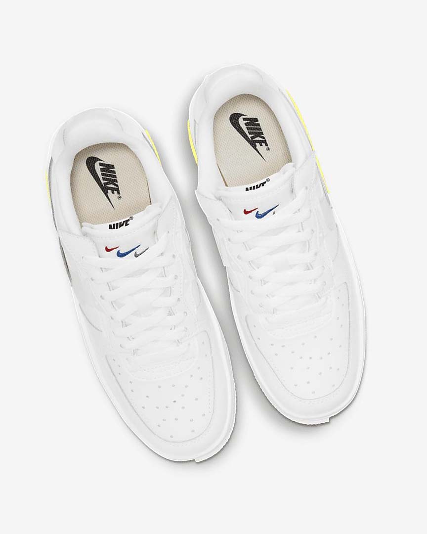White / Yellow / White Nike Air Force 1 Fontanka Women's Sneakers | CA_3269