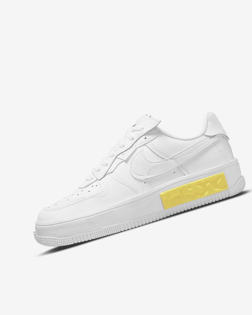 White / Yellow / White Nike Air Force 1 Fontanka Women\'s Sneakers | CA_3269