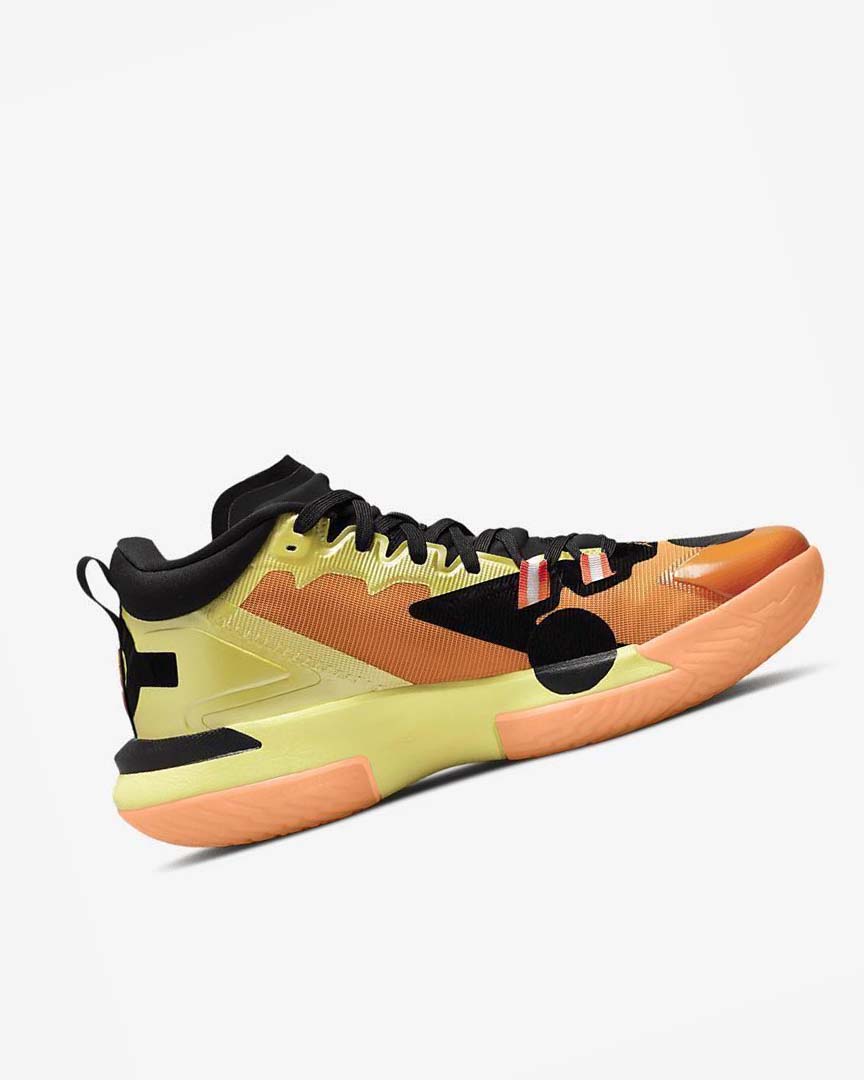Yellow / Black / Orange Nike Zion 1 SP Men's Basketball Shoes | CA_2431