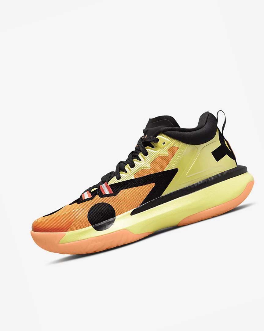 Yellow / Black / Orange Nike Zion 1 SP Men\'s Basketball Shoes | CA_2431