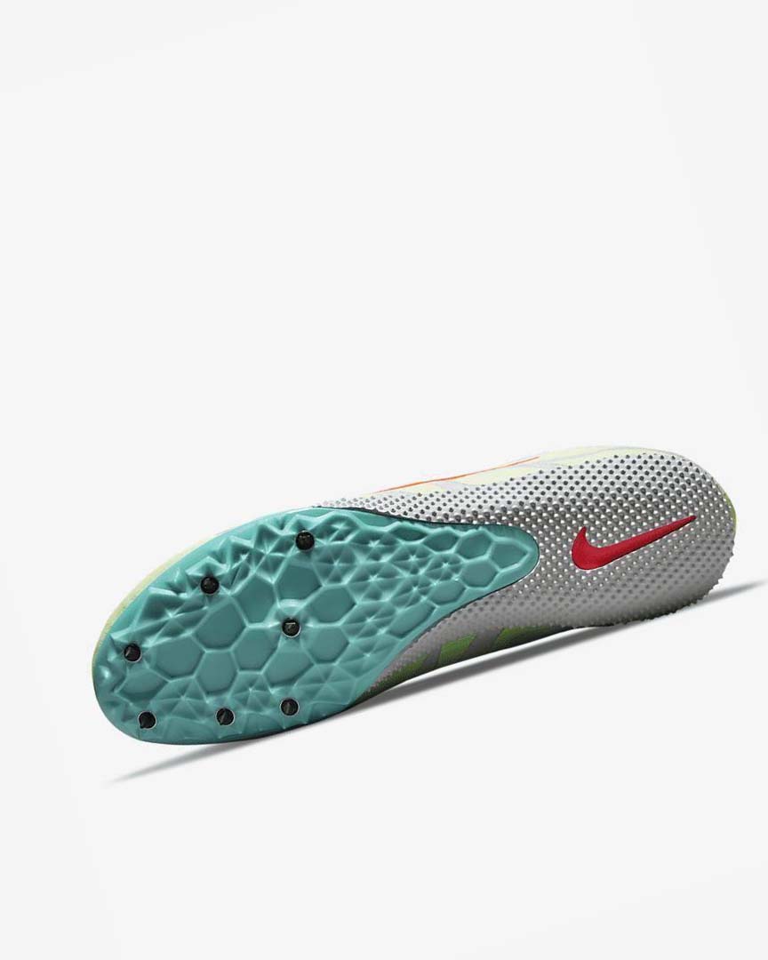 Yellow / Orange / Turquoise Nike Zoom Rival S 9 Men's Spikes | CA_4906