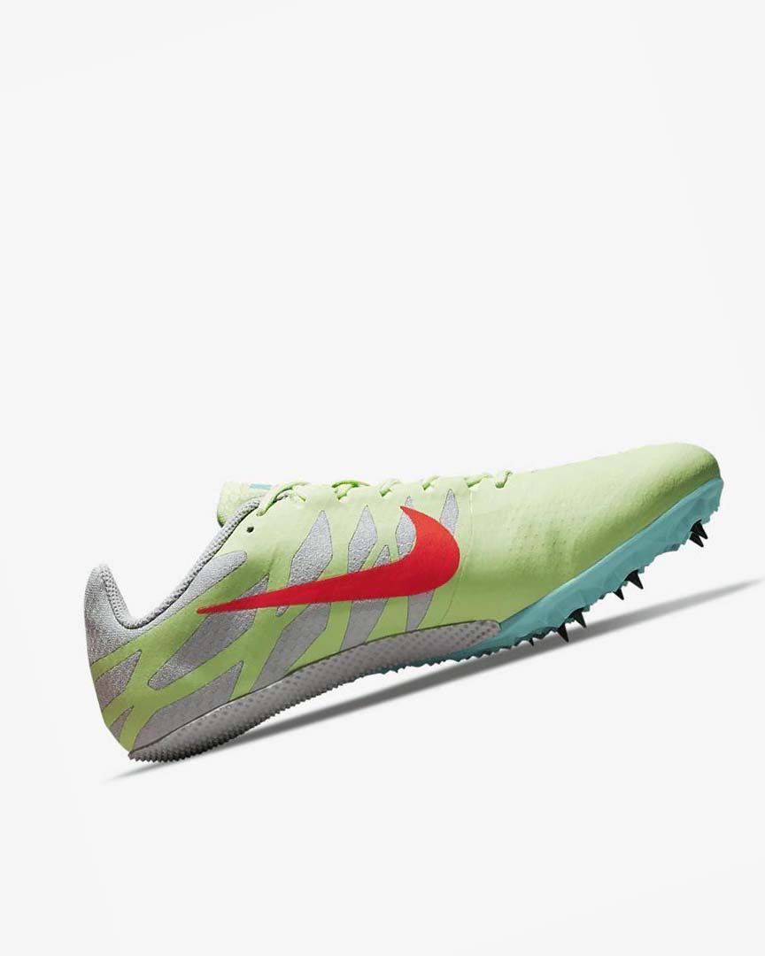 Yellow / Orange / Turquoise Nike Zoom Rival S 9 Men's Spikes | CA_4906