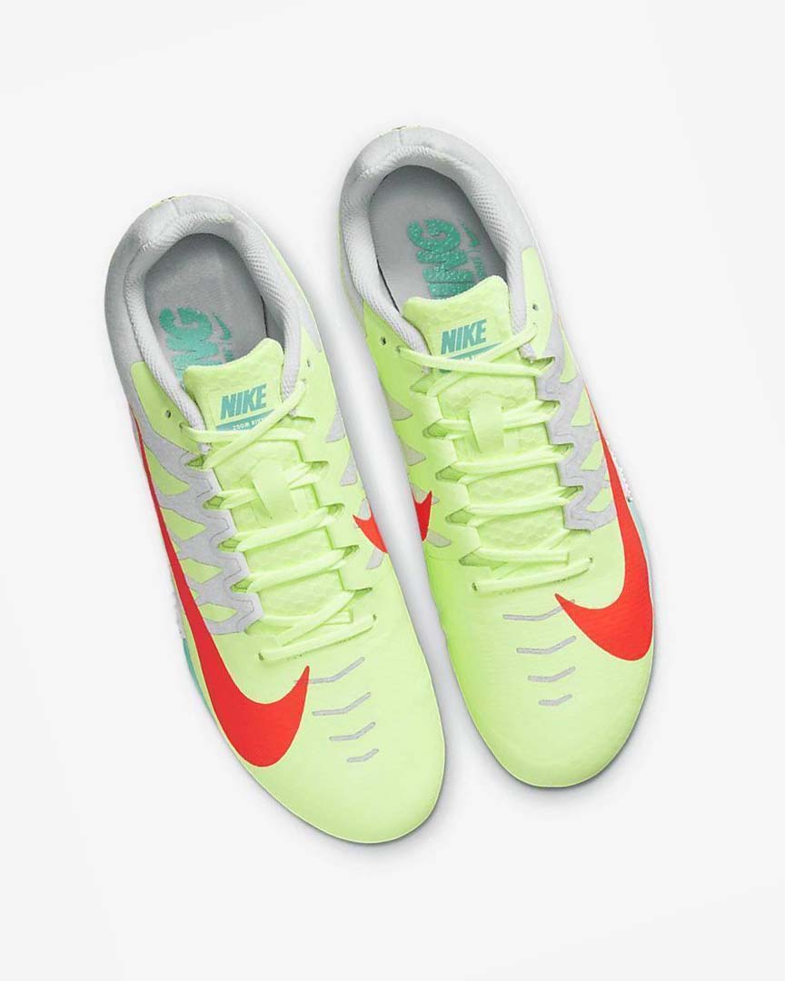 Yellow / Orange / Turquoise Nike Zoom Rival S 9 Men's Spikes | CA_4906