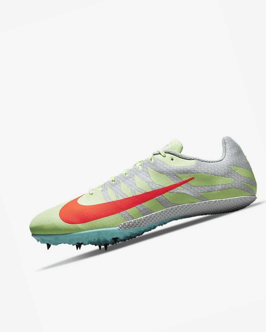 Yellow / Orange / Turquoise Nike Zoom Rival S 9 Men\'s Spikes | CA_4906