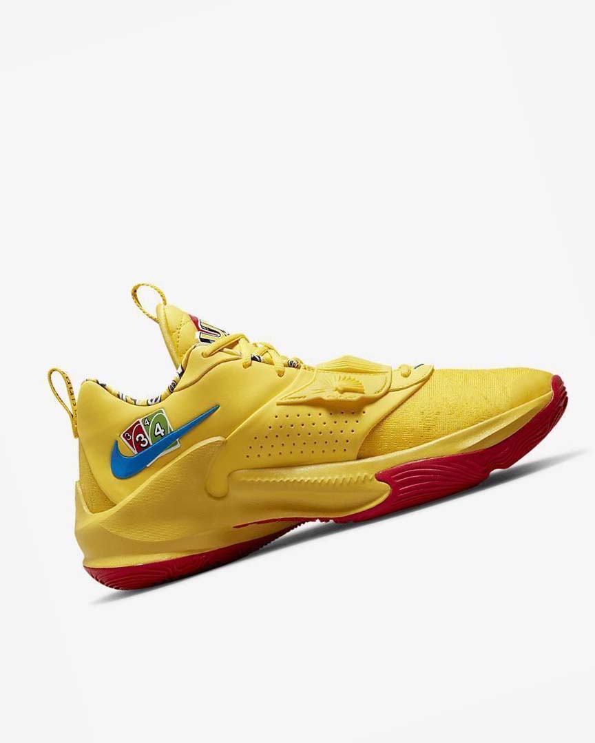 Yellow / Red Nike Zoom Freak 3 Men's Basketball Shoes | CA_2280