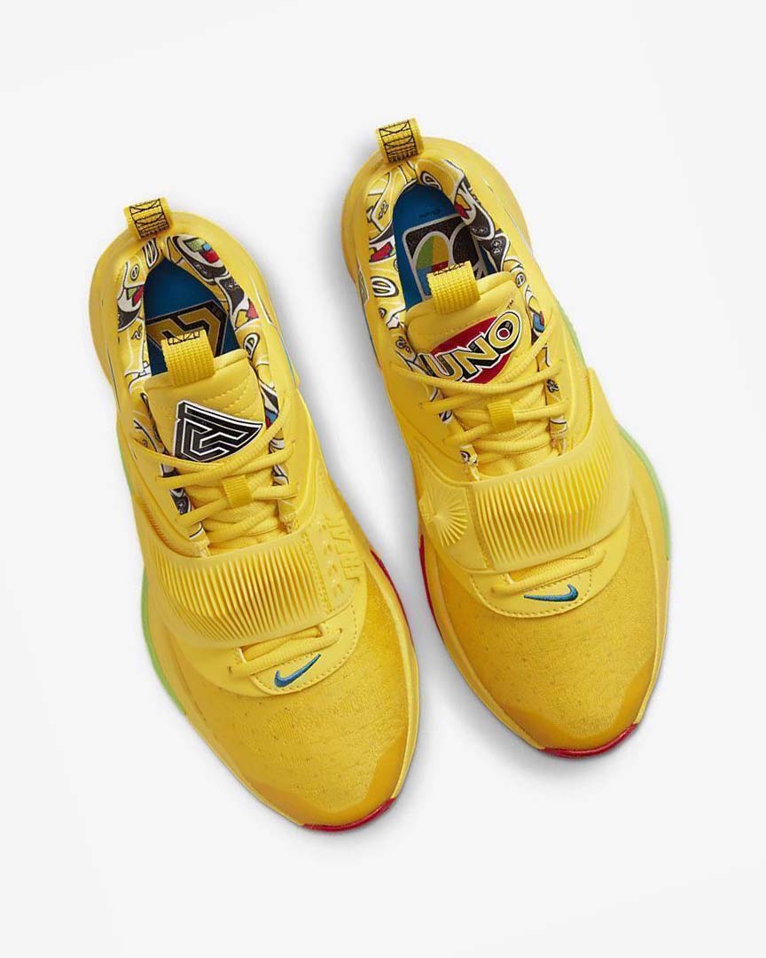 Yellow / Red Nike Zoom Freak 3 Men's Basketball Shoes | CA_2280