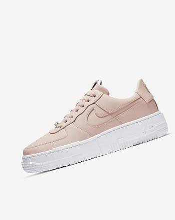 Beige / Black / White / Beige Nike Air Force 1 Pixel Women's Sneakers | CA_1182