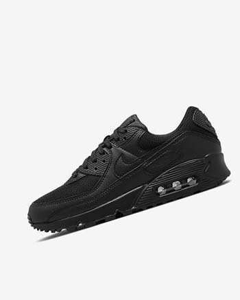 Black / Black / Black / Black Nike Air Max 90 Women's Casual Shoes | CA_4949