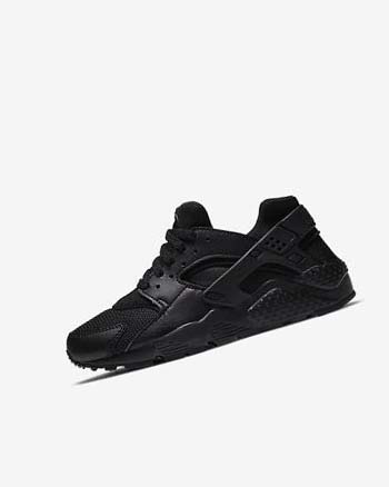 Black / Black / Black Nike Huarache Run Girls' Shoes | CA_3080