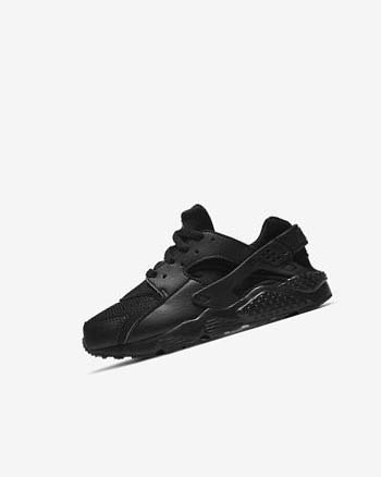 Black / Black / Black Nike Huarache Run Boys' Shoes | CA_3284