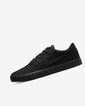 Black / Black / Black Nike SB Chron 2 Canvas Women's Skate Shoes | CA_5142