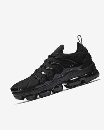 Black / Black / Dark Grey Nike Air VaporMax Plus Men's Sneakers | CA_3207