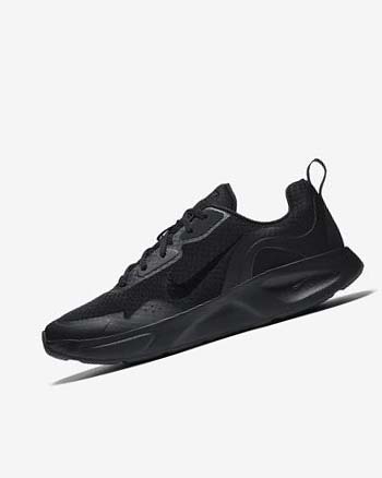 Black / Black Nike Wearallday Women's Sneakers | CA_4637