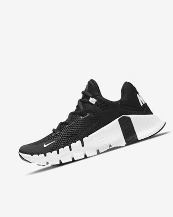 Black / Black / White Nike Free Metcon 4 Women's Training Shoes | CA_3143