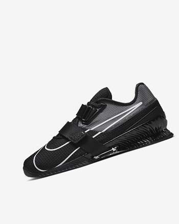 Black / Black / White Nike Romaleos 4 Men's Training Shoes | CA_4623