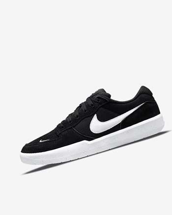 Black / Black / White Nike SB Force 58 Women's Skate Shoes | CA_1211
