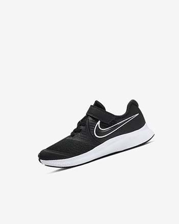 Black / Black / White Nike Star Runner 2 Boys' Running Shoes | CA_5123