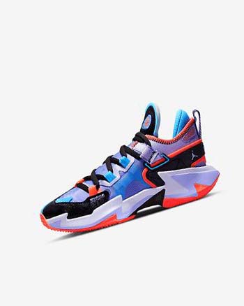 Black / Blue / Light Red Nike Jordan 'Why Not?' Zer0.5 Boys' Basketball Shoes | CA_2291