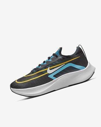 Black / Blue / White Nike Zoom Fly 4 Men's Running Shoes | CA_2888