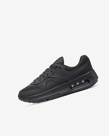 Black / Dark Grey / Black Nike Air Max Motif Boys' Shoes | CA_2218