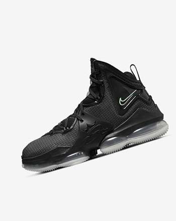Black / Dark Grey / Green Nike LeBron 19 Women's Basketball Shoes | CA_5105