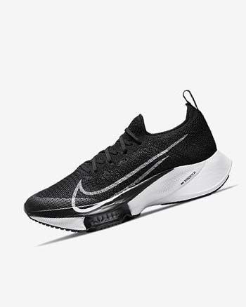 Black / Dark Grey / Platinum / White Nike Air Zoom Tempo NEXT% Women's Running Shoes | CA_5181