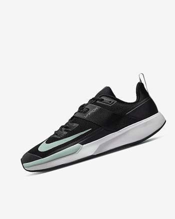 Black / Dark Grey / White / Mint Nike Court Vapor Lite Men's Tennis Shoes | CA_2506