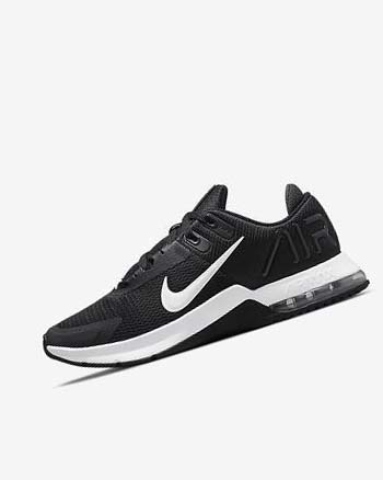 Black / Dark Grey / White Nike Air Max Alpha Trainer 4 Men's Training Shoes | CA_2994