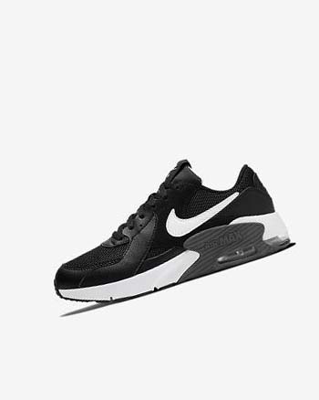 Black / Dark Grey / White Nike Air Max Excee Girls' Sneakers | CA_5536