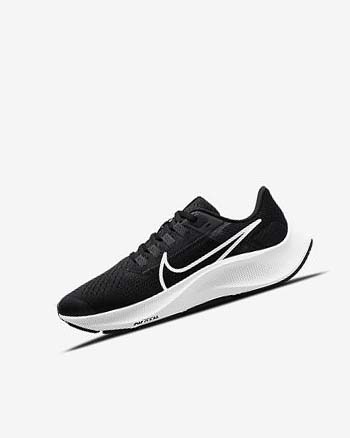 Black / Dark Grey / White Nike Air Zoom Pegasus 38 Girls' Running Shoes | CA_5200