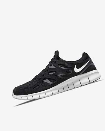 Black / Dark Grey / White Nike Free Run 2 Men's Running Shoes | CA_4789