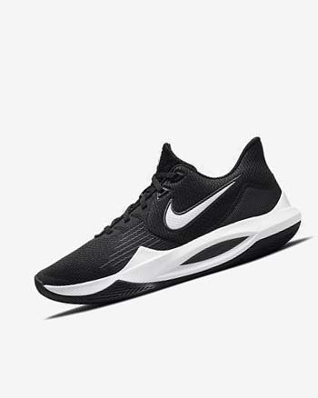 Black / Dark Grey / White Nike Precision 5 Men's Basketball Shoes | CA_5171