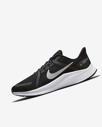Black / Dark Grey / White Nike Quest 4 Men's Running Shoes | CA_5202