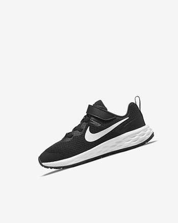 Black / Dark Grey / White Nike Revolution 6 Boys' Running Shoes | CA_2589