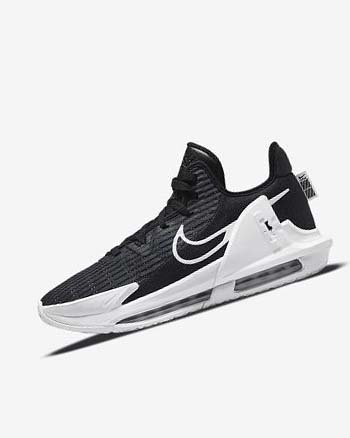 Black / Dark Obsidian / White Nike LeBron Witness 6 Women's Basketball Shoes | CA_5138