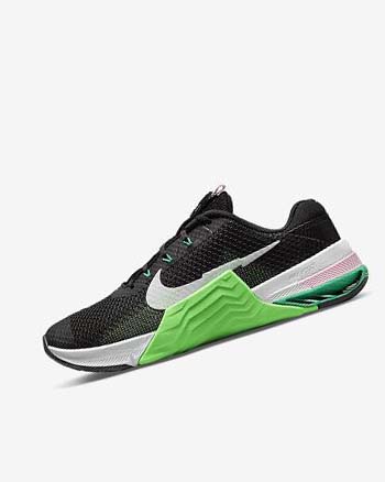 Black / Green / Pink / White Nike Metcon 7 Women's Training Shoes | CA_1147