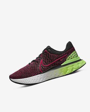 Black / Green / Red / Red Nike React Infinity Run Flyknit 3 Men's Running Shoes | CA_3148