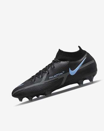 Black / Grey / Black Nike Phantom GT2 Dynamic Fit Elite FG Men's Soccer Cleats | CA_2429