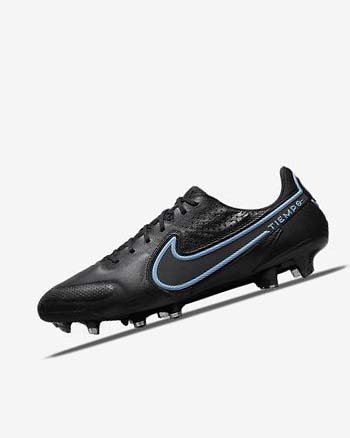 Black / Grey / Black Nike Tiempo Legend 9 Elite FG Women's Soccer Cleats | CA_2956