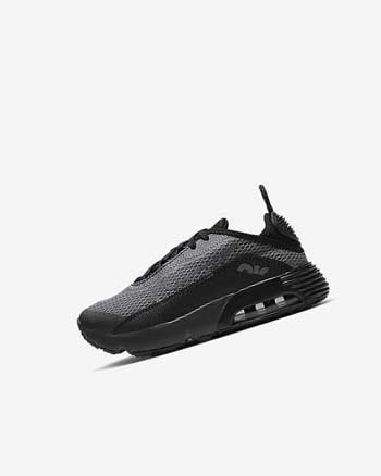 Black / Grey / Dark Grey / White Nike Air Max 2090 Girls' Casual Shoes | CA_2322